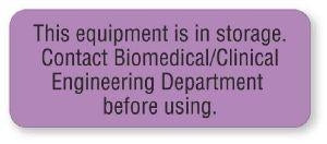 United Ad Label Company Biomed Storage Labels United Ad Labels Co - Biomed Storage Label, Purple - BE758