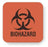 United Ad Label Hazard Warning Labels - Biohazard Warning Label, Fluorescent Red, 1" x 1", 885/Roll - BH229