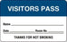 United Ad Label Co Visitor Pass Labels - "Visitor Pass" Label, Blue, 500/Roll - BR201