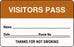 United Ad Label Co Visitor Pass Labels - "Visitor Pass" Label, Brown, 500/Roll - BR204