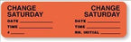 United Ad Label Co Change Minders Label - Change Minders Label, Saturday, Fluorescent Red - CM307