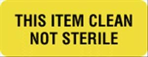 United Ad Label Co This Item Clean-Not Sterile Labels - Removable Paper Label, Green, 1, 000/Roll - CS230