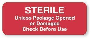 United Ad Label Co Sterile Unless Opened Labels - "Sterile Unless Open" Label - CS731