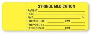 United Ad Irrigation Solution, Syringe Medication Labels - Irrigation Solution / Syringe Medication Label, Yellow, 220/Roll - CU223