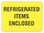 United Ad Label Co Refrigerated Items Enclosed Labels - "Refrigerated Items Enclosed" Label, Yellow - FP183