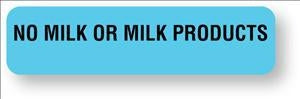 United Ad Label Co No Milk Or Milk Products Labels - "No Milk or Milk Products" Label, Light Blue - HD600