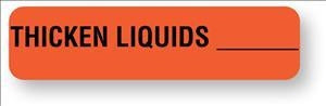 United Ad Label Co Thicken Liquids Labels - "Thicken Liquids" Label, Fluorescent Red, 760/Roll - HD770