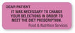 United Ad Label Co Dear Patient Labels - "Dear Patient" Label, Fluorescent Pink, 420/Roll - HD774