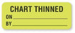 United Ad Label Co Chart Thinned Labels - Chart Thinned "On By" Label, Fluorescent Green - HN200