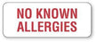 United Ad Label Co No Known Allergies Labels - "No Known Allergies" Label, 420/Roll - HN279