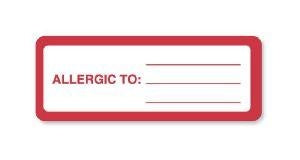 United Ad Label Co Allergic To: Labels - Allergic To Label, White, 320/Roll - HN303