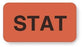 United Ad Label Company Stat Labels - "Stat" Label, Fluorescent Red, 560/Roll - HS110