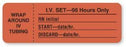 United Ad Label Co IV Set - 96 Hours Only Labels - "I. V. Set 96 Hours Only" Label, Fluorescent Red, 885/Roll - IV415