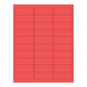 United Ad Label Laser Printer Labels - Laser Printer Label Sheet, Red, 2-5/8" x 1" - ULDP4502RD