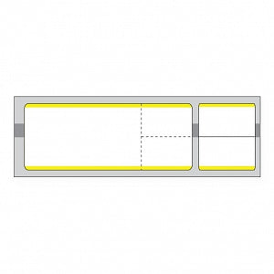 United Ad Label Sunquest Direct Thermal Printer Labels - IR Direct Thermal Printer Labels, 1-1/2" Core, 4-1/8" x 1-3/16", Yellow, 1, 200/Roll - ULDTBLAZYL