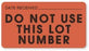 United Ad Label Co Date Received, Do Not Use - "Date Received Do Not Use" Label, Fluorescent Red - LR142