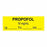 United Ad Label Anesthesia Tapes - Anesthesia Tape Labels, 1-1/2" x 1/2", Propofol 10 mg / mL, Yellow, 500"/Roll - ULTJ01010-D