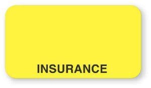 United Ad Label Co Insurance Labels - Insurance Label, Fluorescent Yellow, 500/Roll - MC007