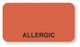 United Ad Label Allergy Alert Labels with Red Border - Allergic To Label, Fluorescent Red, Permanent, 560/Roll - MC029