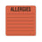 United Ad Label Allergy Alert Labels with Red Border - Allergies Label, Fluorescent Red, Removable, 380/Roll - MR204