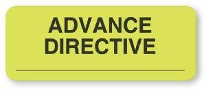 United Ad Label Co Advance Directive Labels - Advanced Directive Label, Fluorescent Green, 420/Roll - MR297