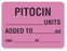 United Ad Label Company Pitocin Labels - "Pitocin" Label, Fluorescent Pink, 2.375" x 1.75", 400/Roll - OB312