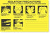 United Ad Label Co Isolation Precaution Labels - "Isolation Precautions" Label, Fluorescent Yellow, 50/Pack - PC520