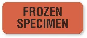 United Ad Label Co Frozen Specimen Labels - "Frozen Specimen" Label, Fluorescent Red, Removable - PS138