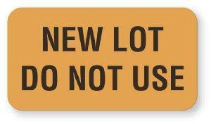 United Ad Label Co New Lot-Do Not Use Labels - "New Lot Do Not Use" Label, Fluorescent Orange, 560/Roll - QC202