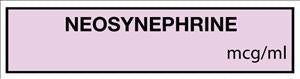 United Ad Label Co Neosynephrine Labels - "Neosynephrine mcg / mL" Label, Violet - TA086