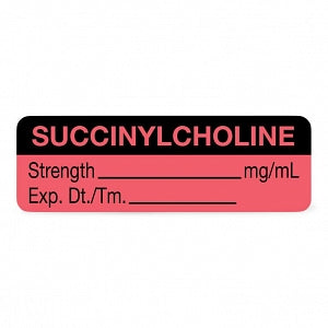 United Ad Label Co Succinylcholine Labels - "Succinylcholine mg / mL" Label, 1-1/2" x 1/2" - ULAL725