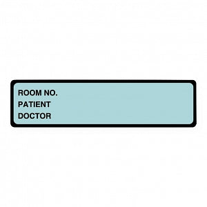 United Ad Label Binder Labels - Binder Labels with Room No./Patient / Doctor, Turquoise, 5" x 1-3/8" - ULCI214