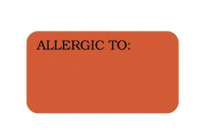 United Ad Label Co Allergy Alert Labels - Allergy Alert Label, 1-5/8" x 7/8", Fluorescent Red, 560/Roll - ULCR014