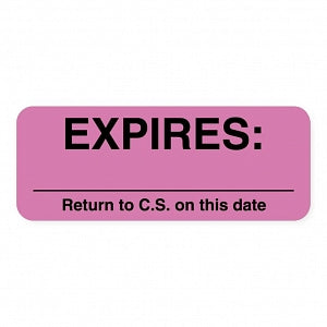 United Ad Shelf Life Labels - Expiration Labels, Pink, 2-1/4" x 7/8" - ULCS255