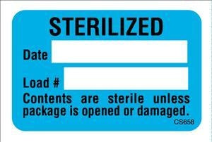 United Ad Label Co Promotouch "Sterilized" Labels - Promotouch "Sterilized" Label, Light Blue - ULCS658