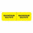 United Ad Label Magnesium Sulfate Labels - Magnesium Sulfate Labels, Fluorescent Yellow, 3" x 7/8" - ULCU12013