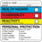 United Ad Label Company Chemical Hazard Label - Chemical Hazard Label, NFPA Hazard Rating, 2.25" x 2.25", 50/Roll - ULES003