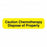 United Ad Label Chemotherapy Agent Labels - Caution Chemotherapy Dispose of Properly Labels, Fluorescent Yellow, 2" x 1/2" - ULFP281