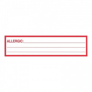 United Ad Label Co Allergy Alert Labels - Allergy Alert Label, 5" x 1-3/8", White, 200/Roll - ULHN551