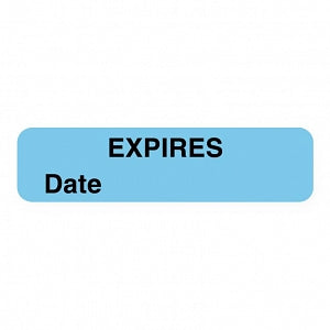 United Ad Label Expiration Labels - EXPIRES Date Labels, Light Blue, 1-1/4" x 5/16" - ULMI155