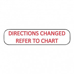 United Ad Label Directions CHANGED Medication Labels - DIRECTIONS CHANGED Label, 1-5/8" x 3/8" - ULRXA1238