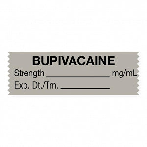 United Ad Bupivacaine Labels - Bupivacaine Labels, mg / mL and Expiration Date, Gray, 1-1/2" x 1/2", 500"-Roll - ULTA088