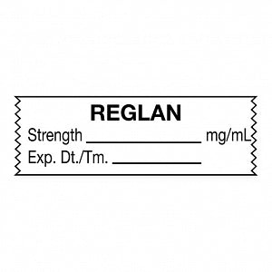 United Ad Label Anesthesia Tapes - Anesthesia Tape Labels, 1-1/2" x 1/2", Reglan, White, 500"/Roll - ULTA104