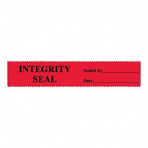 United Ad Label Tamper Evident Strips - INTEGRITY SEAL Labels, Red, 7-1/4" x 1-3/8" - ULTE74