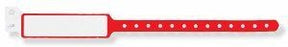 United Ad Label Co Patient ID Wristband Labels - Patient ID Wristband Label, Red - WB5040-16