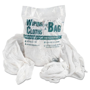 United Facility Supply Multipurpose Reusable Cotton Wipes - Bag-A-Rags Reusable Wiping Cloths, Cotton, White, 1 lb. Pack - N250CW01