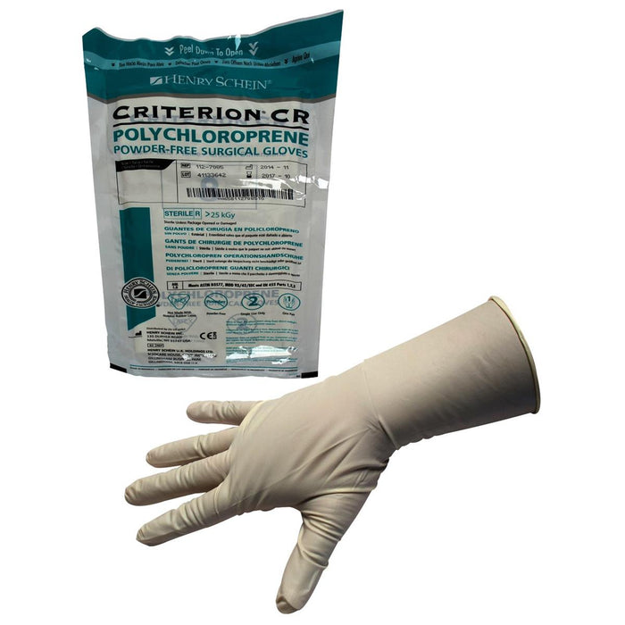 Criterion CR Polychloroprene Gloves - Powder-Free Surgical Gloves, Sterile, Size 6.5 - CR-SG130-6.5