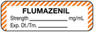 Medical Use Labels - Anesthesia Label, Flumazenil mg/mL Date Time Initial, 1-1/2" x 1/2"