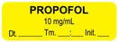 Medical Use Labels - Anesthesia Label, Propofol 10 mg/mL Date Time Initial, 1-1/2" x 1/2"