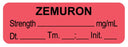 Medical Use Labels - Anesthesia Label, Zemuron mg/mL DTI 1-1/2" x 1/2"